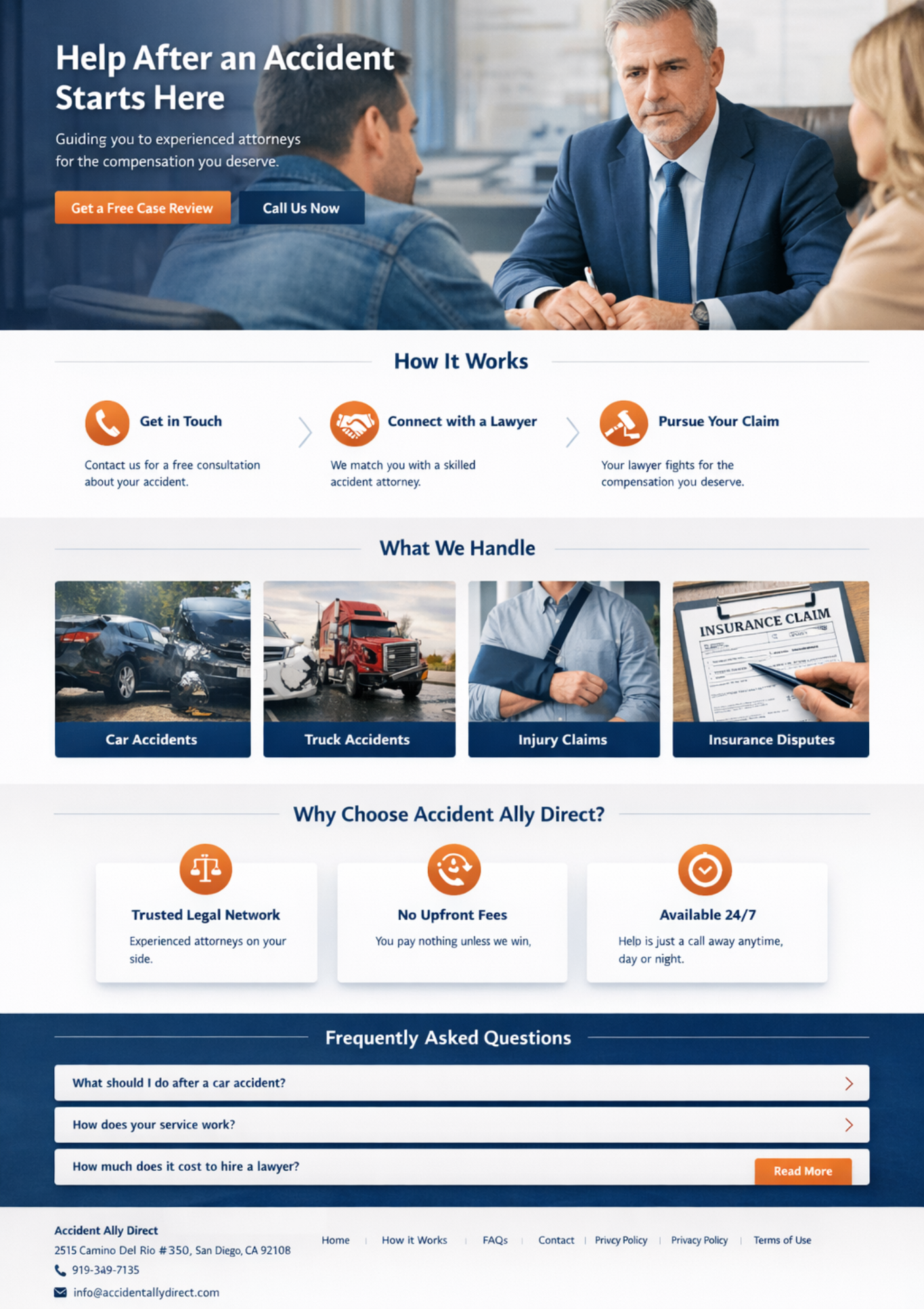 Accident Ally Direct Home Mock